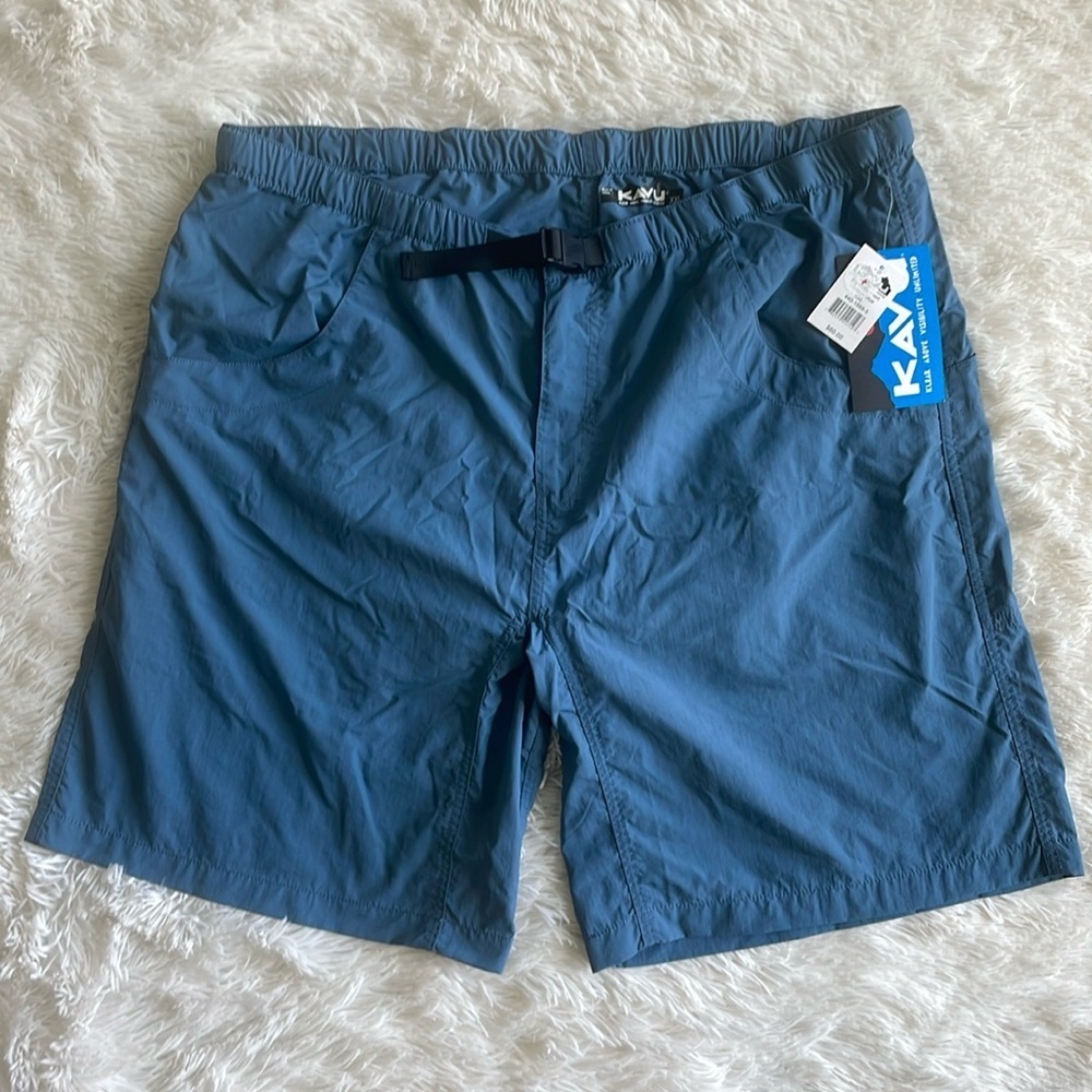 NEW KAVU men's big eddy short in Blue XXL